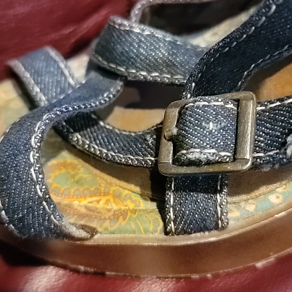 ROCKETDOG. denim platform block heal. 8.5